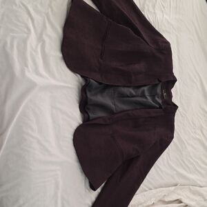 Worthington Plum Open-Front Blazer